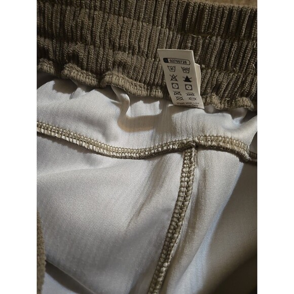 Halara Tan Wide Leg Corduroy Pull On Lined Pants Size Medium 28x26 Petite - Picture 13 of 15